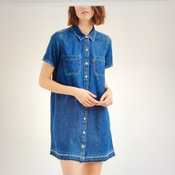 levi's women's denim shirt dress